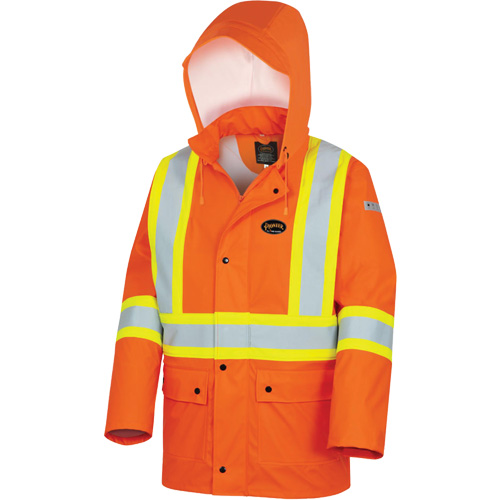 5892PKT Veste de s&eacute;curit&eacute; imperm&eacute;able &agrave; haute visibilit&eacute; ignifuge, T-petit, Orange haute visibilit&eacute; Pronet Distribution