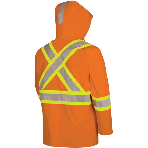 5880 Manteau de pluie ignifuge et protection contre les &eacute;clats d'arc &eacute;lectrique, T-petit, Orange haute visibilit&eacute;, 10 cal/cm² Pronet Distribution