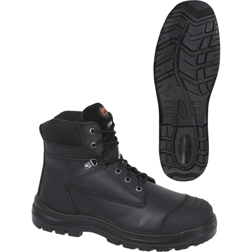 1025 Bottes de travail 6" noires, Cuir, Embout Acier, Taille 10 Pronet Distribution