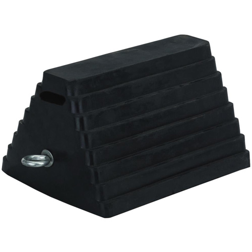 298 Double-Sided Wheel Chock, 6" x 8", Black Pronet Distribution