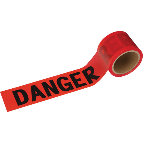 388 Danger Tape, Bilingual, 3" W x 200' L, 1.5 mils, Black on Red Pronet Distribution