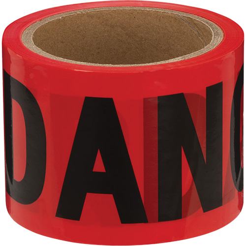 388 Danger Tape, Bilingual, 3" W x 200' L, 1.5 mils, Black on Red Pronet Distribution