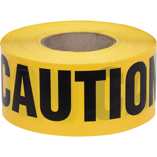 387 Caution Tape, English, 3" W x 1000' L, 1.5 mils, Black on Yellow Pronet Distribution