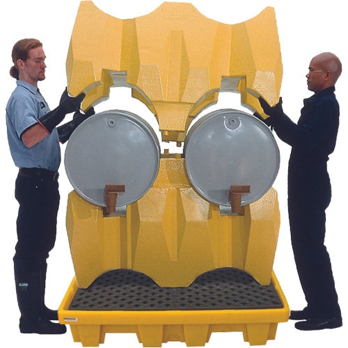 Syst&egrave;me de confinement Ultra-Drum sans drain pour 4 barils, 53" lo x 53" la x 77,8" ha, 3000 gal. US Capacit&eacute; Pronet Distribution