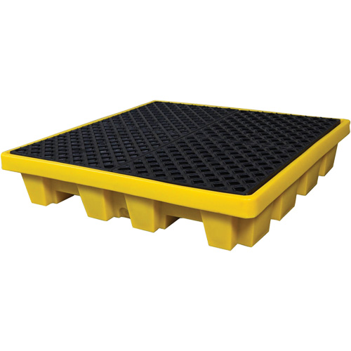 4-Drum Nestable Ultra-Spill Pallet&reg;, 66 US gal. Spill Capacity, 51" x 51" x 10" Pronet Distribution