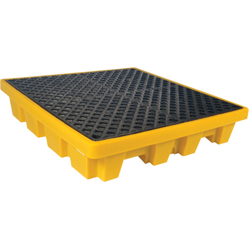 4-Drum Nestable Ultra-Spill Pallet&reg;, 66 US gal. Spill Capacity, 51" x 51" x 10" Pronet Distribution