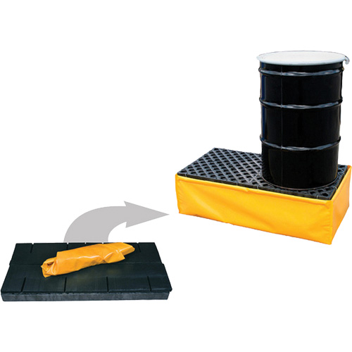 2-Drum Flexible Ultra-Spill Pallet&reg;, 66 US gal. Spill Capacity, 48" x 24" x 14" Pronet Distribution