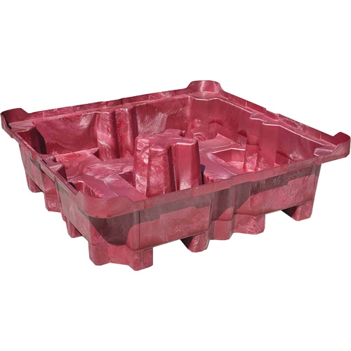 4-Drum Ultra-Spill King&reg; Drum Spill Pallet, 85 US gal. Spill Capacity, 51" x 51" x 17.5" Pronet Distribution