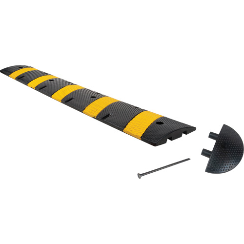 Speed Bump Kit, Rubber, 6' L x 11" W x 2" H Pronet Distribution