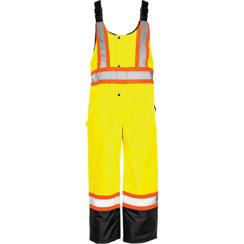 Salopette de s&eacute;curit&eacute; dhiver TO1, Polyester, Petit, Noir/Jaune lime haute visibilit&eacute; Pronet Distribution