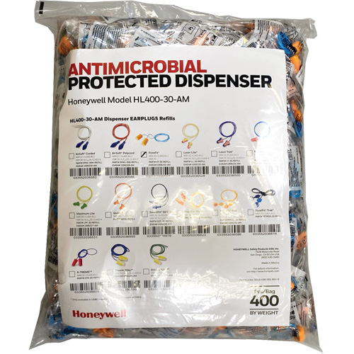 FF-30 Earplugs Refill for HL400 Dispenser, Bulk - Polybag, Corded Pronet Distribution