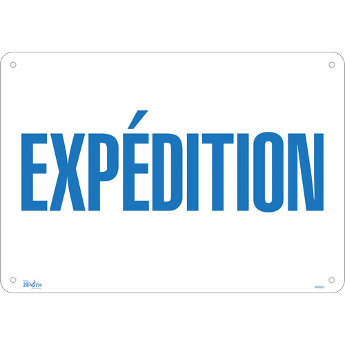 Enseigne  Exp&eacute;dition , 14" x 20", Aluminium, Français Pronet Distribution