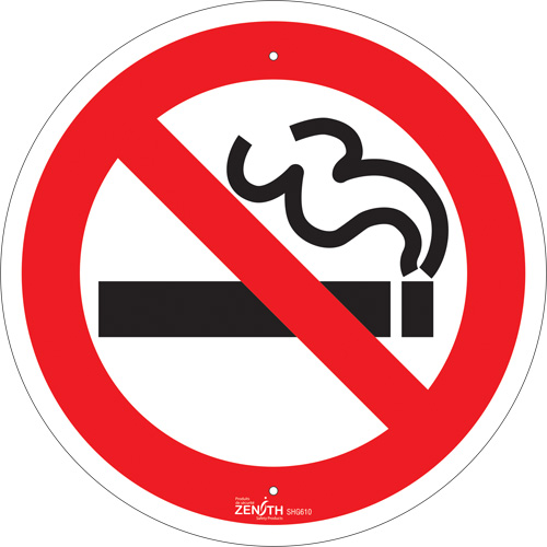 Enseigne de s&eacute;curit&eacute; conforme &agrave; la CSA - No Smoking, 12" x 12", Aluminium, Pictogramme Pronet Distribution