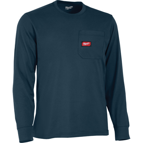 T-shirt &agrave; manches longues avec poches Gridiron, Hommes, Petit, Bleu Pronet Distribution