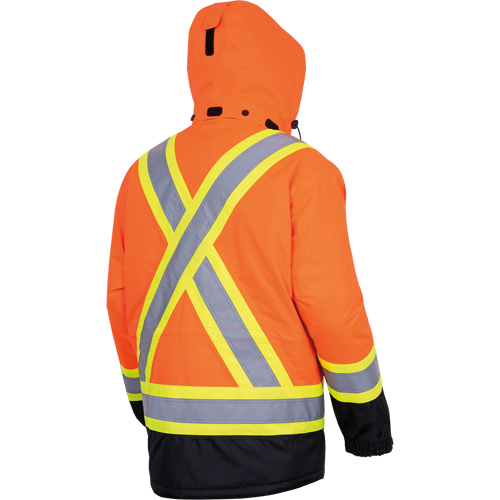 5407 Manteau de s&eacute;curit&eacute; imperm&eacute;able, isol&eacute;e et chauff&eacute;e, Hommes, Petit, Orange haute visibilit&eacute; Pronet Distribution