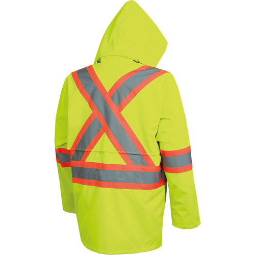 5628 The Rock  Waterproof Safety Jacket, Polyester/Polyurethane, High Visibility Lime-Yellow, Small Pronet Distribution