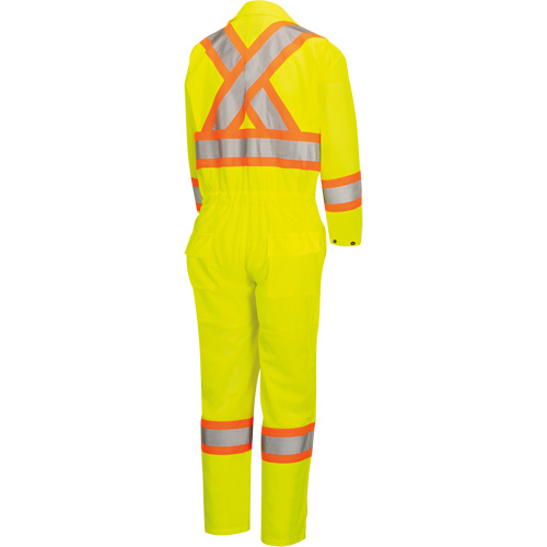 5999AW Combinaison de s&eacute;curit&eacute; routi&egrave;re haute visibilit&eacute; pour femmes, T-petit, Jaune lime haute visibilit&eacute; Pronet Distribution