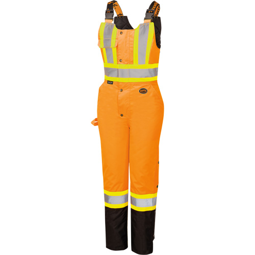 5040BBW Combinaison de s&eacute;curit&eacute; imperm&eacute;able haute visibilit&eacute; pour femmes, Polyester, T-petit, Noir/Orange haute visibilit&eacute; Pronet Distribution