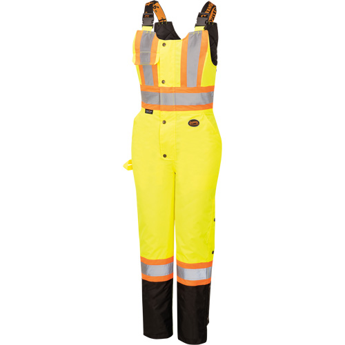 5041BBW Combinaison de s&eacute;curit&eacute; imperm&eacute;able haute visibilit&eacute; pour femmes, Polyester, T-petit, Noir/Jaune lime haute visibilit&eacute; Pronet Distribution