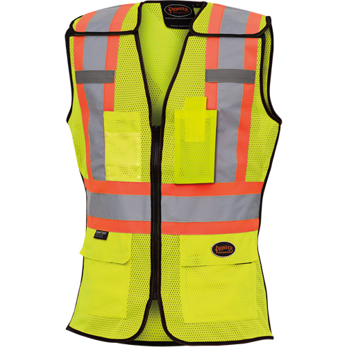 489 Veste de s&eacute;curit&eacute; d&eacute;tachable haute visibilit&eacute;, Jaune lime haute visibilit&eacute;, T-petit, Polyester Pronet Distribution