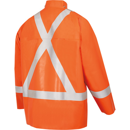 5990J Super Heavy-Duty FR/Arc Resistant Safety Rain Jacket, Small, High Visibility Orange, 11 cal/cm² Pronet Distribution