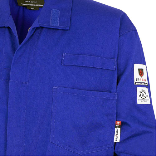 7779T FR-Tech&reg; 88/12 Arc Rated Flame Resistant Coveralls, Size 40 (Tall), Royal Blue, 10 cal/cm² Pronet Distribution