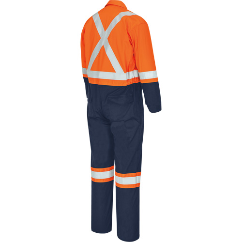 7702BBT FR-Tech&reg; 2-Tone Safety Coverall, Size 40 (Tall), Navy Blue/Orange, 10 cal/cm² Pronet Distribution