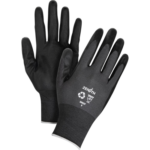 Gants &eacute;cologiques enduits et perm&eacute;ables &agrave; l'air, 8, R&ecirc;vetement Mousse de nitrile, Calibre 21, Enveloppe en Nylon/rPET Pronet Distribution