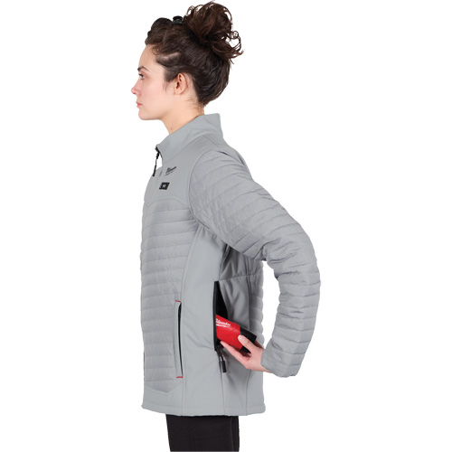 M12 Heated Axis Jacket with Battery, Women's, Small, Grey Pronet Distribution