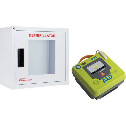 Ensemble armoire murale et d&eacute;fibrillateur AED 3, Semi-automatique, Français, Classe 4 Pronet Distribution