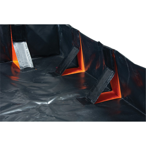 Berme d&eacute;ployable &agrave; mur IBX, Capacit&eacute; 268 gal. US, 6' la x 6' lo x 12" h, Support &agrave; encliqueter Pronet Distribution