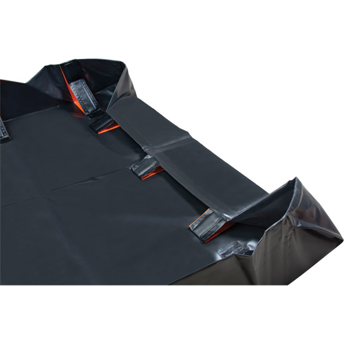 Berme d&eacute;ployable &agrave; mur IBX, Capacit&eacute; 268 gal. US, 6' la x 6' lo x 12" h, Support &agrave; encliqueter Pronet Distribution