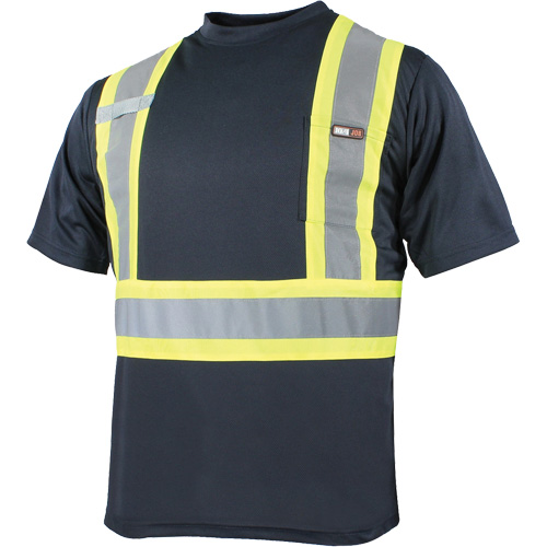 Quick Dry Short Sleeves T-Shirt, Polyester, Small, Navy Blue Pronet Distribution