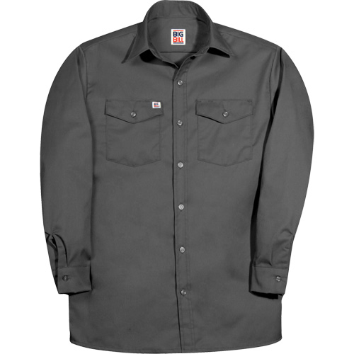 Premium Long-Sleeve Work Shirt, Men's, Small, Charcoal Pronet Distribution