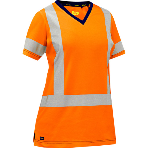 Bisley&reg; Women's X-Back Short Sleeve Shirt, Poly-Cotton, Small, High Visibility Orange Pronet Distribution