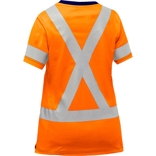 Bisley&reg; Women's X-Back Short Sleeve Shirt, Poly-Cotton, Small, High Visibility Orange Pronet Distribution