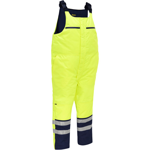 Salopette pour le froid extr&ecirc;me Bisley, Polyester, Petit, Jaune lime haute visibilit&eacute; Pronet Distribution
