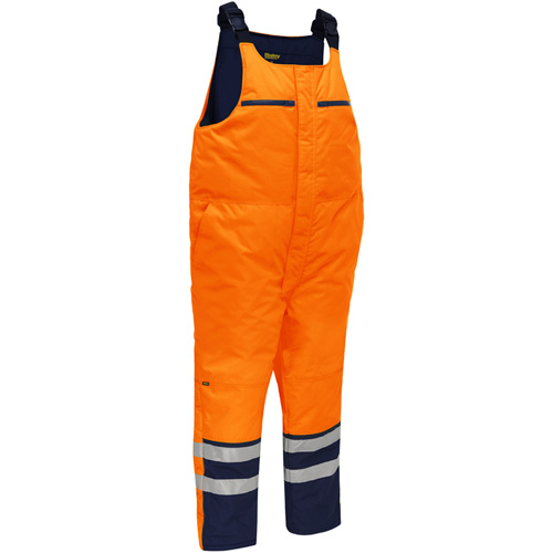Bisley&reg; Extreme Cold Bib Overall, Polyester, Small, High Visibility Orange Pronet Distribution