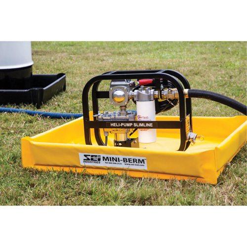 Berme de confinement compacte Mini-Berm en PVC jaune, Capacit&eacute; 22 gal. US, 3' la x 3' lo x 4" h Pronet Distribution