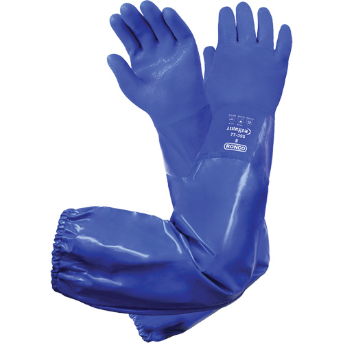 Integra 77-395 Triple-Dipped Chemical-Resistant Gloves, Size 8, 28" L, PVC, Cotton Inner Lining Pronet Distribution