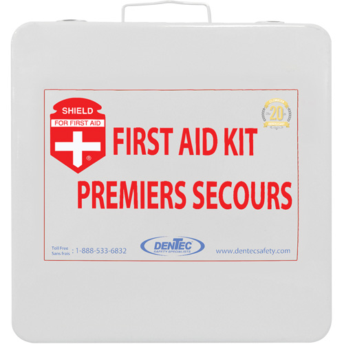 Trousse de premiers soins Shield, R&eacute;pond ou surpasse la norme CSA Z1220-24 type 2 environnements &agrave; faible risque, Moyen (26-50 travailleurs) Pronet Distribution