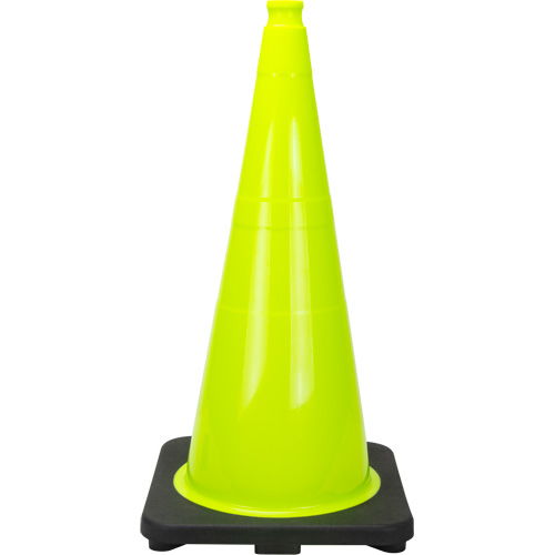 C&ocirc;ne de signalisation de premi&egrave;re qualit&eacute;, 28", Vert lime Pronet Distribution
