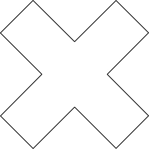DuraStripe X-Treme X's, Croix, 6" lo x 6" la, Blanc, Vinyle Pronet Distribution