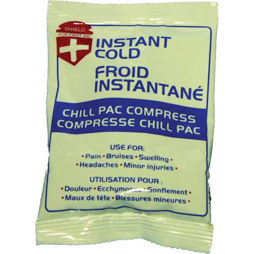 Compresse froide instantan&eacute;e Chill Pac, Froid, Utilisation unique, 4" x 6" Pronet Distribution