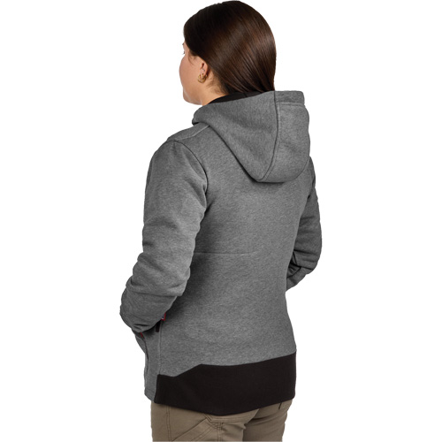 M12 Heated Hoodie with Battery, Women's, X-Large, Grey, Poly-Cotton Pronet Distribution