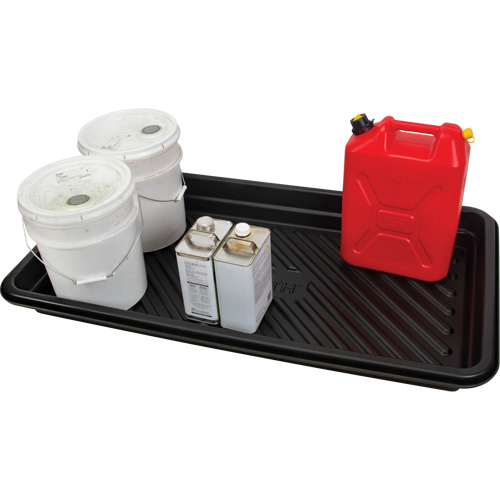 Plateau pour les d&eacute;versements, 24" lo x 48" la x 4,5" h, Cap. de d&eacute;versement 24 gal. US Pronet Distribution