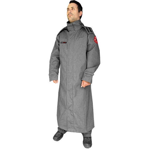 CoreMAX FR 52" Jacket with Attached Hood, 5X-Large, Grey Pronet Distribution
