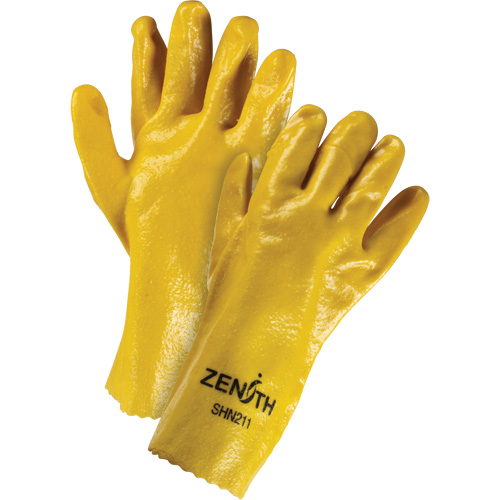 Rough-Finish Chemical-Resistant Gloves, Size 9, 12" L, PVC, Interlock Inner Lining, 47-mil Pronet Distribution
