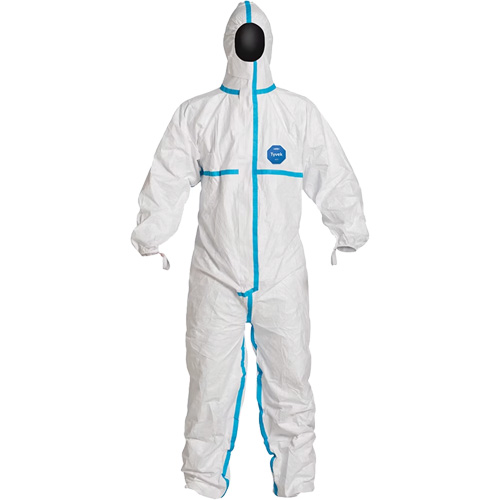 Hooded Coveralls, 6X-Large, White, Tyvek&reg; 600 Pronet Distribution