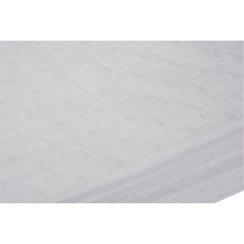 Feuilles absorbantes li&eacute;es, Huile seulement, 15" x 19", 10 gal. d'absorption Pronet Distribution